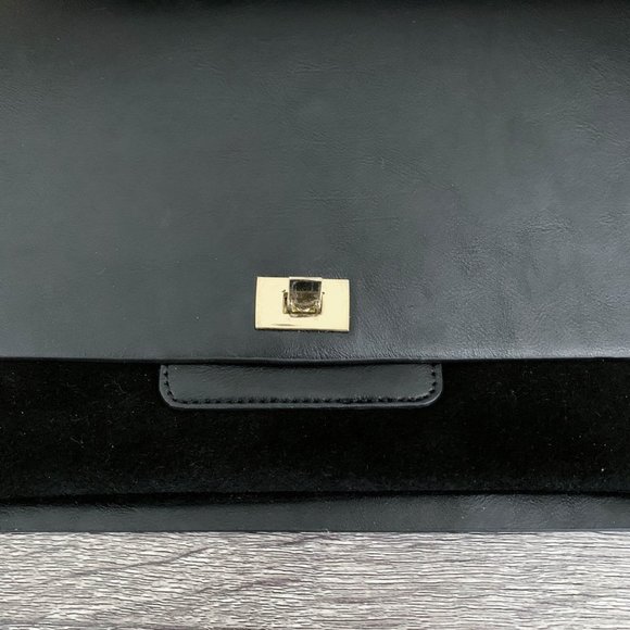 THE LIMITED | 100% Genuine Suede Black Clutch - Picture 6 of 13